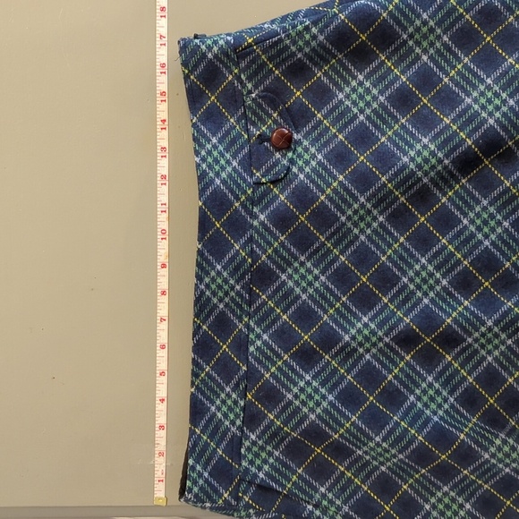 LL Bean Wool Plaid Skirt A-line Blue size 14 Petite - Picture 11 of 12